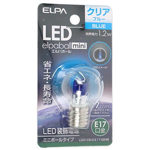 ELPA LED電球 エルパボールmini LDG1CB-G-E17-G248 青色 [管理:1100050572]