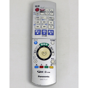 【中古】Panasonic DVDビデオレコーダー用 リモコン EUR7658YC0 [管理:1150018188]
