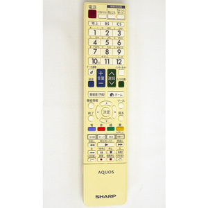 【中古】SHARP製 液晶テレビ用リモコン GB097WJSB 本体いたみ [管理:1150018893]