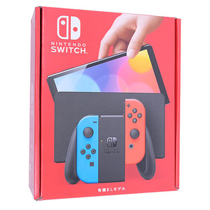 【中古】任天堂 Nintendo Switch 有機ELモデル HEG-S-KABAA ネオンブルー・ネオンレッド 元箱あり [管理:1350009648]