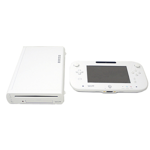 【中古】任天堂 Wii U PREMIUM SET shiro 32GB 本体・ゲームパッドのみ 本体いたみ [管理:1350008926]