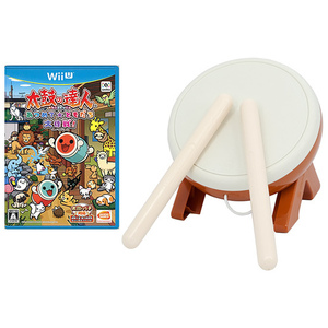 【中古】太鼓の達人 あつめて ともだち 大作戦！ 「太鼓とバチ」1セット同梱版 Wii U 外箱なし・ディスク傷 [管理:1350010630]