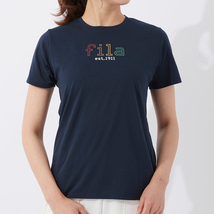 【ゆうパケット対応】FILA フィラ 半袖Tシャツ Lサイズ ネイビー 412-690 [管理:1400000523]_画像1