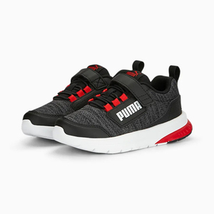 PUMA プーマ 17.0cm キッズ スニーカー エボルブ ストリート AC+PS 389138 PUMA Black-PUMA White-PUMA Red [管理:1400001498]