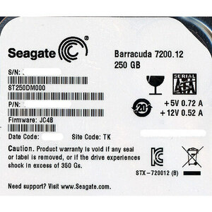 SEAGATE製HDD ST250DM000 250GB SATA600 7200 [管理:20343836]