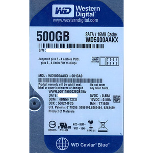 Western Digital製HDD WD5000AAKX 500GB SATA600 7200 [管理:20343785]