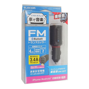 エレコム FMトランスミッター Bluetooth USB2ポート付 3.4A ブラック