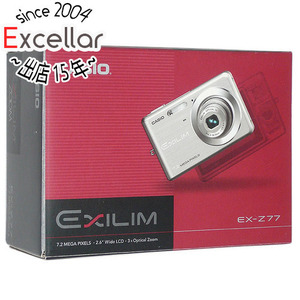 【中古】CASIO製 EXILIM ZOOM EX-Z77 シルバー 720万画素 バッテリーなし 元箱あり [管理:1050022645]