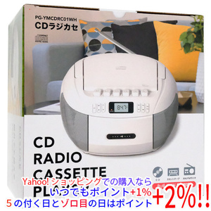 PGA CDラジカセ PG-YMCDRC01WH [管理:1100050971]