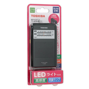 TOSHIBA LEDライト付きポケットラジオ TY-APR5(K) ブラック [管理:1100041348]