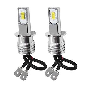 [2個] H3 LED 12V/24V 100W級 爆光 フォグランプ 白 ホワイト 無極性 6000K CSPチップ 【送料無料】