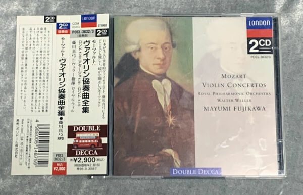 送料無料★2CD★モーツァルト:ヴァイオリン協奏曲全集 　ヴァイオリン：藤川真弓／帯付き　London