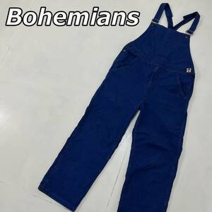 【Bohemians】ボヘミアンズ ローバック シンチバック デニム オーバーオール ワーク つなぎ サロペット インディゴ 紺色 レディース