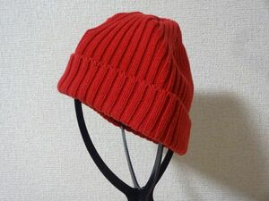 C KIJIMA TAKAYUKI D HAT MAKER　男女兼用　赤色帽子　ニット帽　サイズ５７cm〜５９cm　キャップ　帽子　日本製