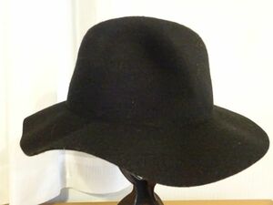 G G.U. H ジーユー レディース・メンズ　フェルトハット 中折れハット　サイズ５７cm〜５９cm　キャップ　帽子　黒色