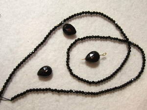 Лучший срез Blackspinel Black Spinel Jewelry Materialry &amp; Редкий черный морский набор морских капель