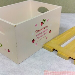 マザーガーデン  木製玩具 クッキー クッキー型 チョコレートクリーム Strawberry Home Made Cookie Set 容器 お片付けボックス の画像7