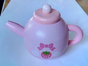  mother garden wooden toy small teapot teapot pot kitchen small articles . strawberry toy 