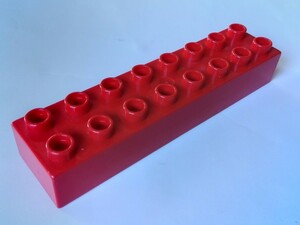 レゴデュプロ 2×8ポッチ レッド　赤、基本ブロック パーツ