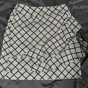 Riccimie NEW YORK フリル スカート表記サイズ0 ツイード 膝丈 タイト 美品 コメント無し即購入歓迎 送料込み