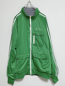 送料520円〜 美品 adidas/アディダス オリジナルス リバーシブル トレフォイルロゴ トラックジャケット ジャージ 2011年 Size L