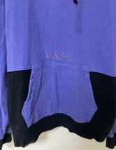 送料520円〜 X-large xlarge エクストララージ 切り替えし　ハーフジップ パーカー Size M_画像4