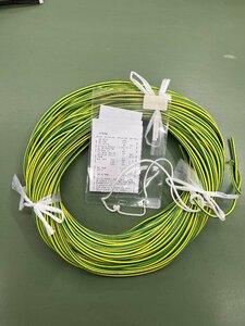 UL1015AWG14（黄/緑）SHINAGAWA 　約67ｍ　開封済み品