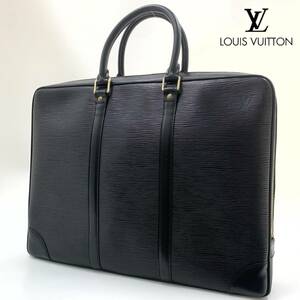 【新品同様】Louis Vuitton ルイヴィトン ブリーフケース エピ ポルトドキュマン ヴォワヤージュ M59162 ノワール メンズ ビジネスバッグ