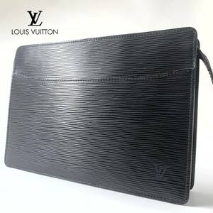 1円【超極美品】LOUIS VUITTON ルイヴィトン M52522 エピ ポシェット オム クラッチバッグ セカンドバッグ 手持ち ノワール ブラック系