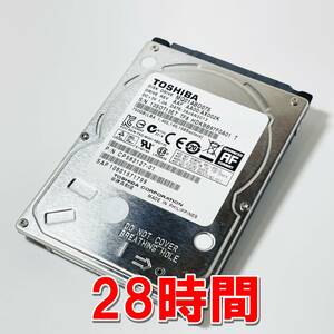 【HDD 750GB】TOSHIBA 2.5インチ 9.5ｍｍ ハードディスク 使用時間28時間　[13ET750HD022]