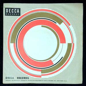 ◆343◆EP盤用・中古レコード袋◆DECCA◆1枚◆外ビニール袋新品1枚付◆