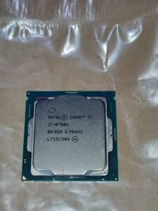 ☆一円スタート☆　Intel インテル CPU Core i7-8700K 3.70GHz SR3QR LGA1151 12Mキャッシュ 第8世代プロセッサー　動作確認済品