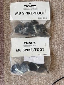 ★未使用品★TANNOY★タンノイ スパイクフットセット★M８ SPIKE/FOOT★スピーカー1ペア分各4個★