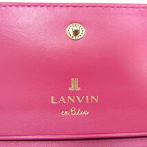 美品●LANVIN en Bleu ランバン リュクサンブール レザー 名刺入れ カードケース カード入れ 大容量 レディース 牛革 正規品 1円スタート_画像6