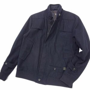 定価3万円●G-STAR RAW ジースターロウ ボンバー ジャケット ミリタリー フィールド メンズ XL 大きいサイズ Gスター 濃紺 1円スタート