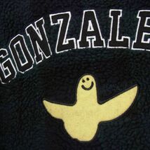 ●MARK GONZALES マークゴンザレス ボアジャケット ブルゾン フリース チェック柄 メンズ Mサイズ もこもこ ロゴワッペン 1円スタート_画像8