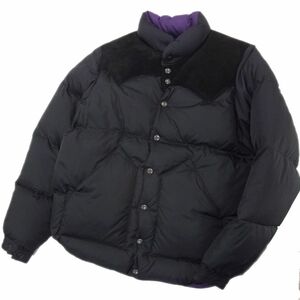 美品 定価6万8200円●ROCKY MOUNTAIN FEATHERBED ロッキーマウンテン 19AW Cristy ダウンジャケット メンズ 36 黒色 HERITAGE 1円スタート