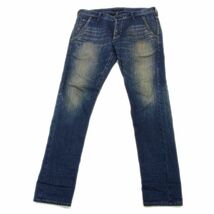 定価1万8480円●Johnbull ジョンブル デニムパンツ ジーンズ ストレッチ スキニー ロング テーパード メンズ Lサイズ 濃紺 1円スタート_画像1