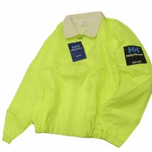 新品 定価13,800円◇HELLY HANSEN SEALIFE スタンドジップジャケット ナイロン ヘリーハンセン ロゴ 蛍光色 イエロー 1円スタート_画像1