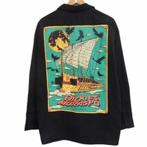 ☆Dickies×Hirotton×ムラサキスポーツ 限定 コラボシャツ ワークシャツ オーバーサイズ シャツジャケット メンズ ブラック_画像1