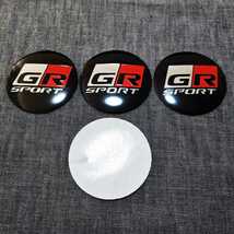 トヨタ【GR SPORT】ブラック ホイールセンターキャップ56mm■プリウスPHV ハイラックス ランドクルーザー C-HR コペン 86 ヤリスクロス_画像6