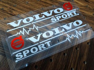 ボルボ SPORT ドアミラー ウィンドウ ステッカー ２P【銀白】V40 V60 XC60 XC90 V70 V90 S60 XC40 240ワゴン V50 XC70 C70 C30 240 S90