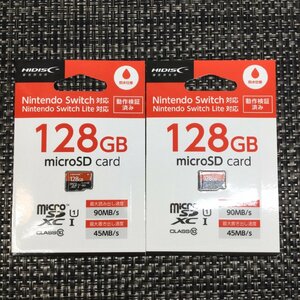 【2枚セット/未使用/インボイス登録店/TO】HIDISC Nintendo Switch ニンテンドースイッチ対応 128GB micro SDXCカード　IM0117/001-3