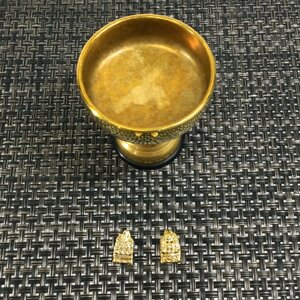 【保管品/インボイス登録店/TO】寺院用仏飯器 5.5㎝ 仏飯器 神様オブジェ お守り アクセサリー RS0118/0000