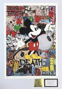 DEATH NYC アートポスター 世界限定100枚 ミッキーマウス Mickey Mouse バスキア ディズニー banksy 現代アート Disney ポップアート