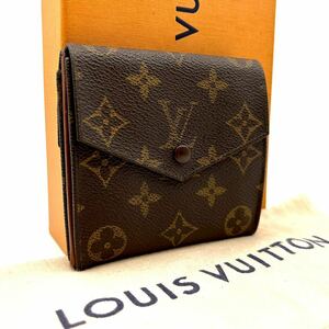 【A240118】★外観美品★Louis Vuitton ルイヴィトン モノグラム ポルトモネ ビエ ダブルホック 三つ折り財布　M61660 /883AN