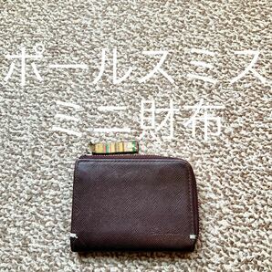 【送料無料】Paul Smith ポールスミス ミニ財布 本革 レザー ウォレットo