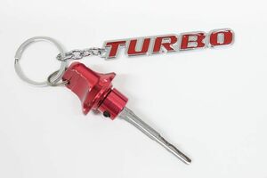 turbo エンブレムキーホルダー ターボ ブラック レッド 黒 赤 おしゃれ カスタム N-ONE ステップワゴン MINI インプレッサ N-VAN 旧車