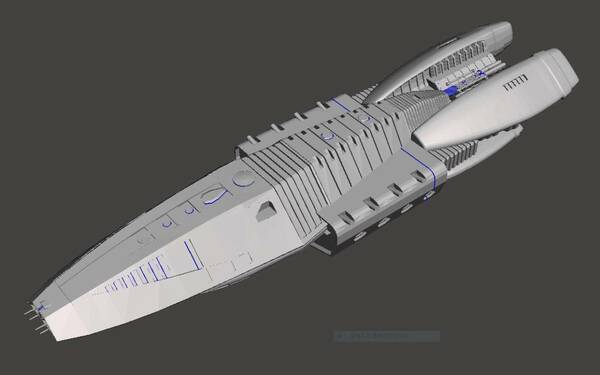 アダマント フリゲート Adamant Frigate 3Dプリント バトルスター・ギャラクティカ Battlestar galactica