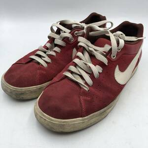 【NIKE】　ナイキ　25.5cm　BLAZER LOW LTHR　スエードシューズ　メンズ　レッド　靴　中古